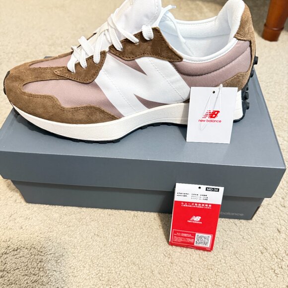 Authentic NEW BALANCE U327LG Lifestyle Men\'s Brown-White Athletic Shoes Sz.10.5 main image 10